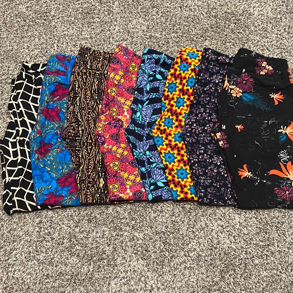 LuLaRoe One Size Womens Leggings 8 Pairs